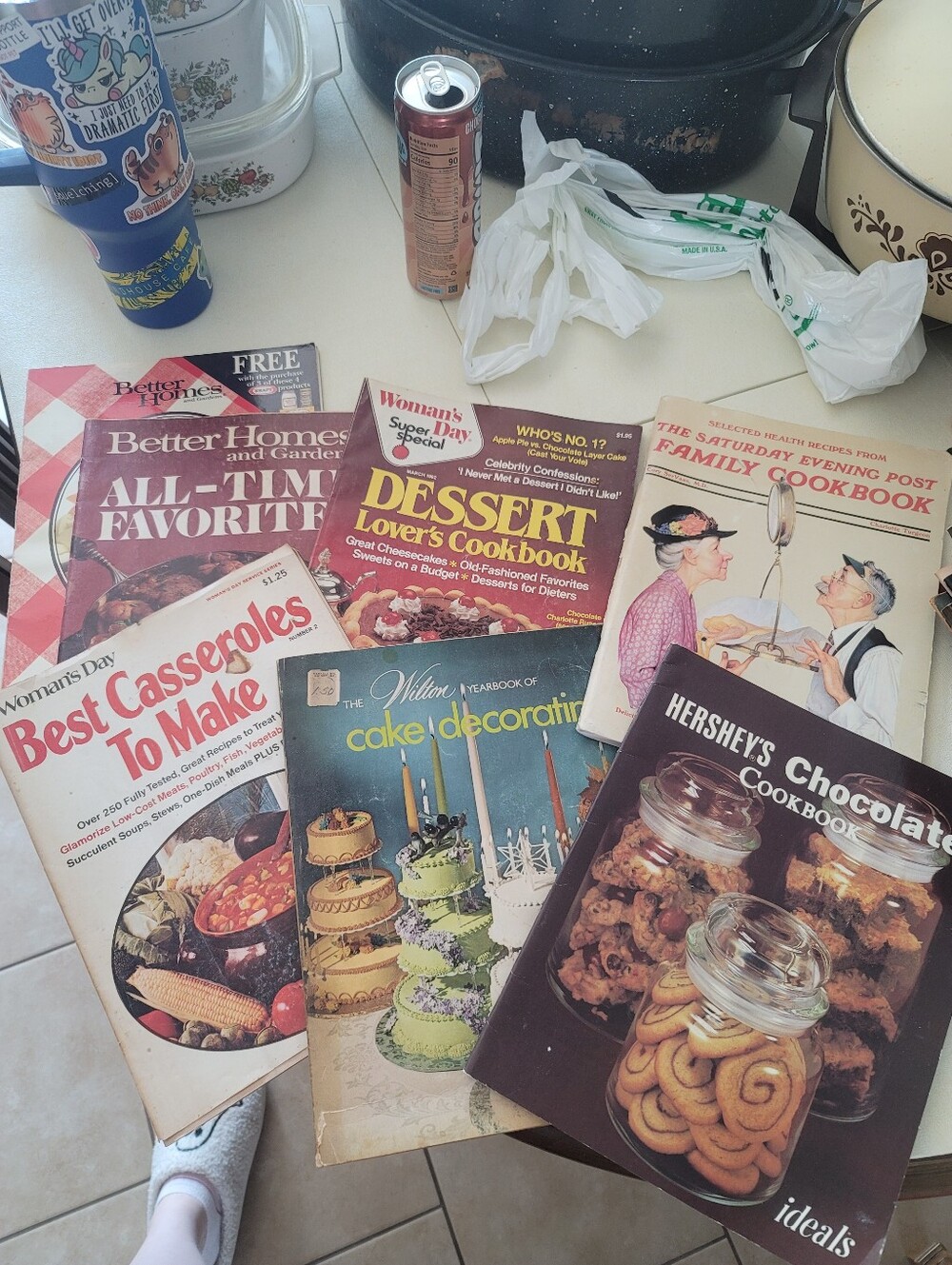 Vintage Cookbook Lot of 7 Retro Baking Cookbooks